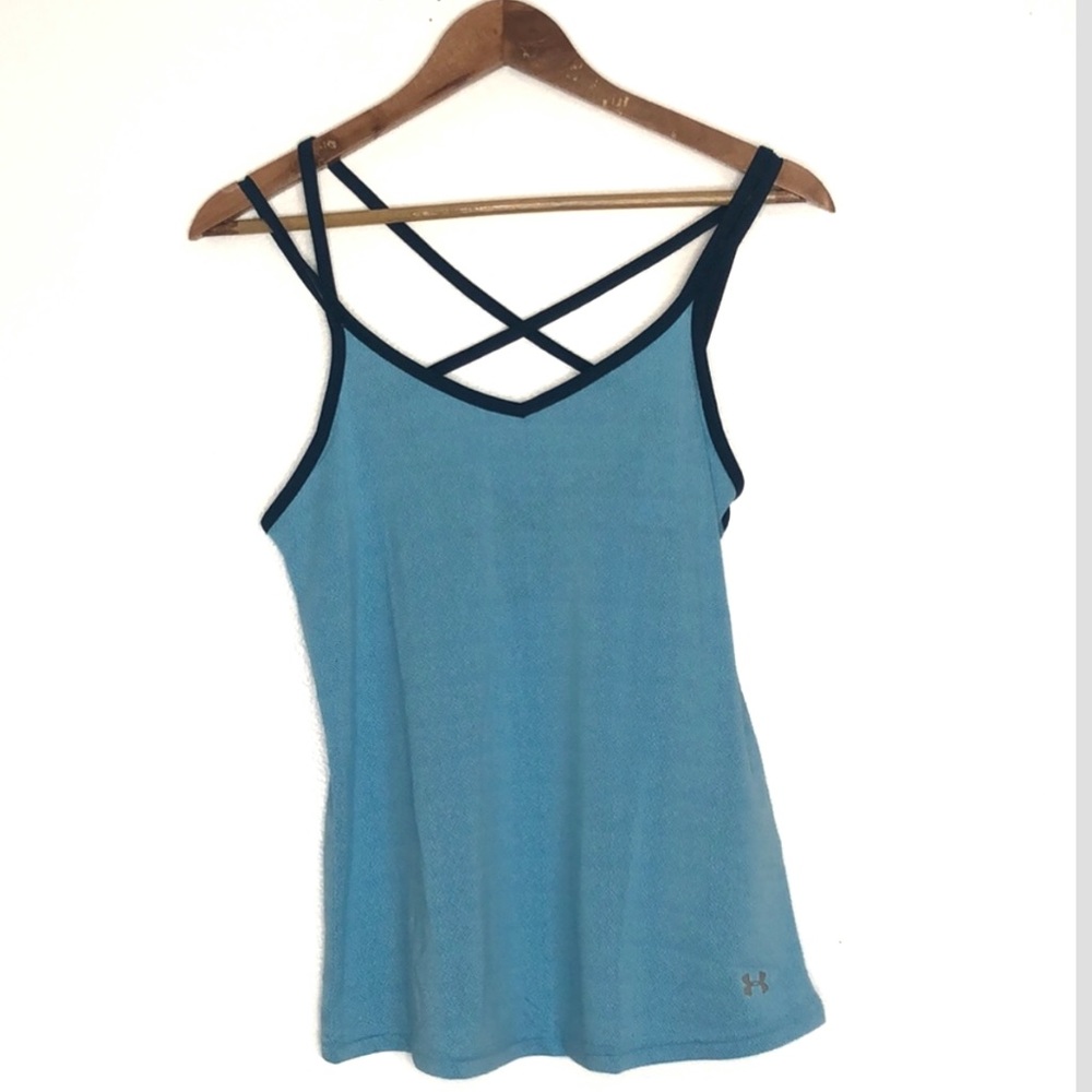 Under Armour blue tank top size small new w tags - Picture 1 of 2